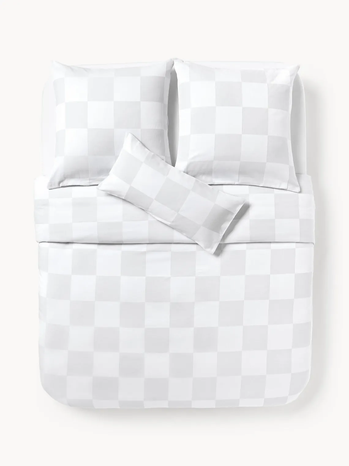 Online Westwing | Crosby Studios, funda nórdica de algodón a cuadros Damier Mantas|Fundas Nórdicas