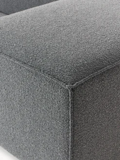 Butacas|Sillones></noscript>Westwing Collection Westwing | Crosby Studios, sillón en tejido bouclé con reposabrazos anchos Lennon Bouclé gris antracita