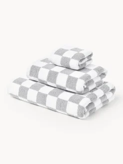 Toallas|Mantas>Westwing Collection Westwing | Crosby Studios, toalla de algodón Damier, tamaños diferentes