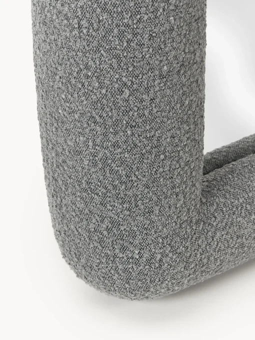 Jarrones|Decoración>Westwing Collection Westwing | Crosby Studios, espejo de pie con marco en tejido bouclé Glace Gris oscuro