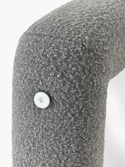 Jarrones|Decoración></noscript>Westwing Collection Westwing | Crosby Studios, espejo de pie con marco en tejido bouclé Glace Gris oscuro