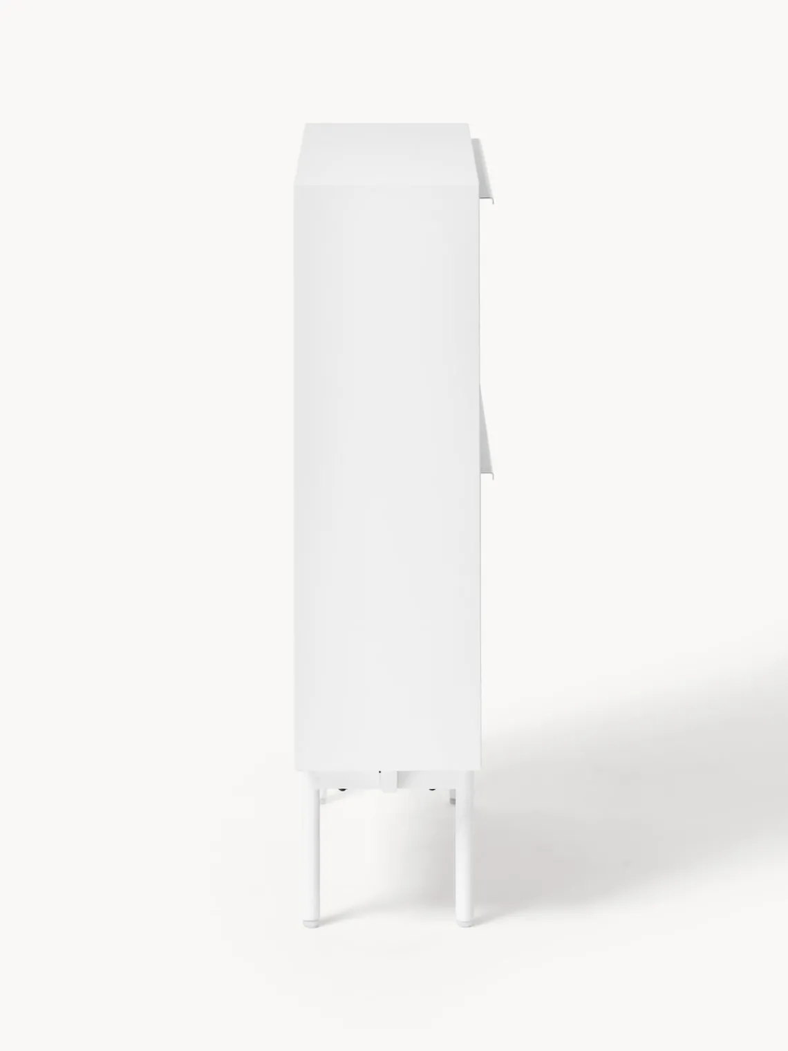 Zapateros|Zapateros>Westwing Collection Zapatero de madera con compartimentos plegables Elona Blanco mate