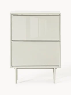 Zapateros|Zapateros></noscript>Westwing Collection Zapatero de madera con compartimentos plegables Elona Beige claro brillante