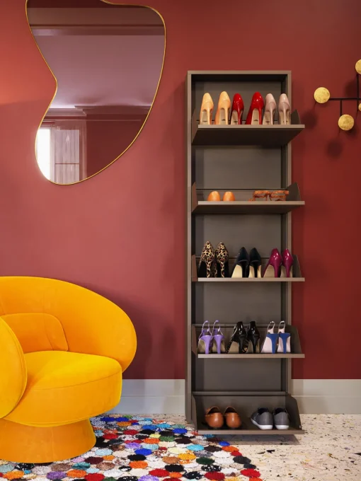 Outlet Zapatero de pared Caruso, puertas abatibles Zapateros|Zapateros