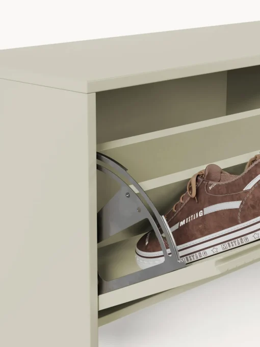 Sale Zapatero de pared con puertas abatibles y frente acanalado Shea Zapateros|Zapateros