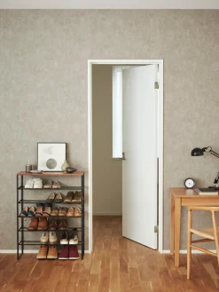 Zapateros|Zapateros></noscript>Yamazaki Zapatero Tower Estructura, ganchos: negroTablero: madera oscura